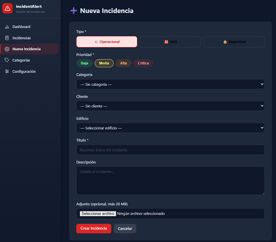 IncidentAlert — new incident
